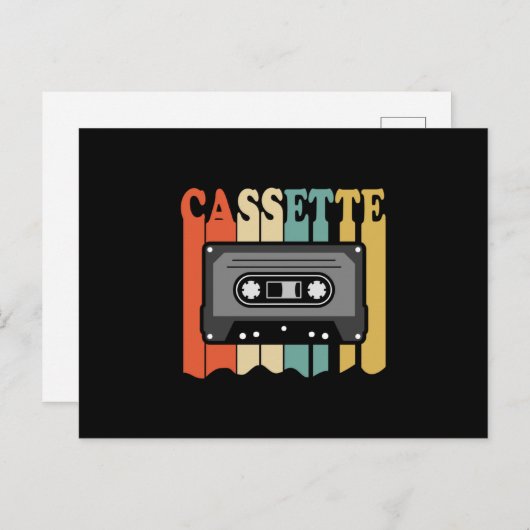  1969 Retro Cassette Birthday Gift Idea Briefkaart (Voorkant / Achterkant)
