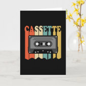 1969 Retro Cassette Birthday Gift Idea Kaart (Gele Bloem)