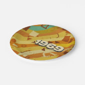 1969 - Retro  jaren '60 Geometrisch ontwerp - Papieren Bordje (Gekanteld)