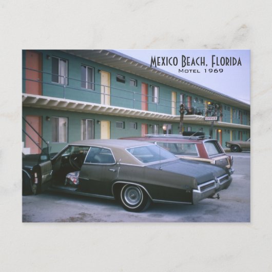 1969 Retro Motel Briefkaart, Verenigde Staten Briefkaart (Voorkant)
