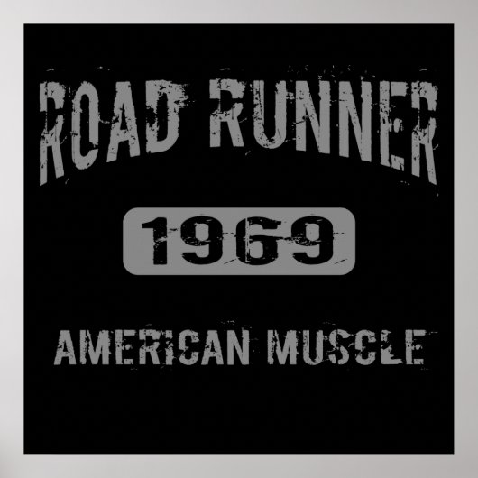 1969 Road Runner American Muscle Poster (Voorkant)