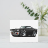 1969 Roadrunner Black Car Briefkaart (Staand voorkant)