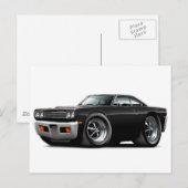 1969 Roadrunner Black Car Briefkaart (Voorkant / Achterkant)