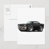 1969 Roadrunner Black Car Briefkaart (Voorkant / Achterkant)
