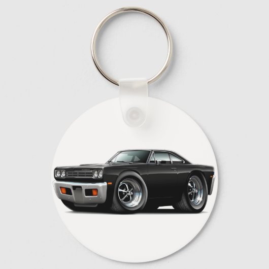 1969 Roadrunner Black Car Sleutelhanger (Voorkant)