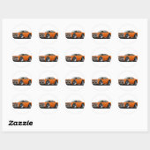 1969 Roadrunner Oranje auto Ronde Sticker (Vel)