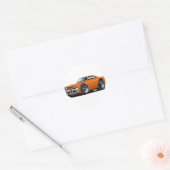 1969 Roadrunner Oranje auto Ronde Sticker (Envelop)