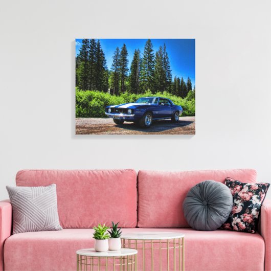 1969 SS Super Sport Chevy Camaro Canvas Afdruk (Insitu (Woonkamer))