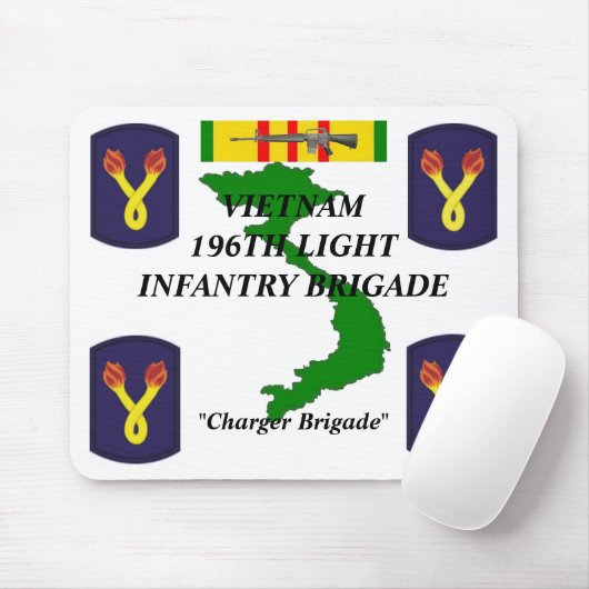 196e Licht Inf Vietnam Mousepad 1/w Muismat (Met muis)