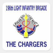 196e LICHTE INFANTERIEBRIGADE Vierkante Sticker (Voorkant)