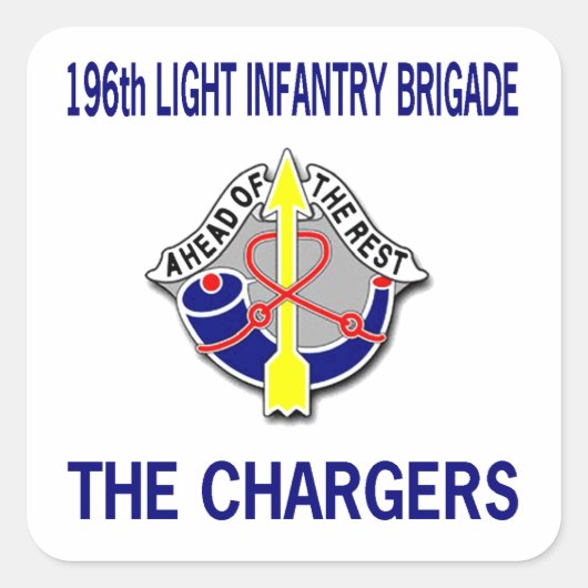 196e LICHTE INFANTERIEBRIGADE Vierkante Sticker (Voorkant)