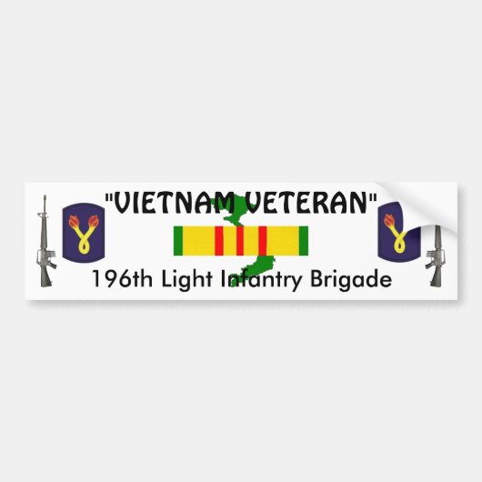 196e lichtInf-brigade-bumpersticker Bumpersticker (Voorkant)