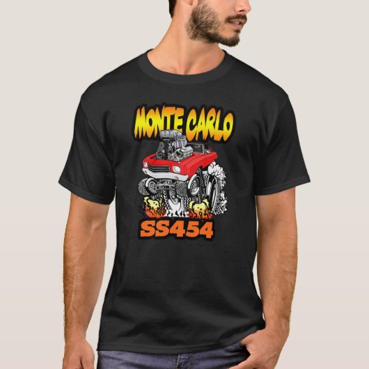 1970 1971 Monte Carlo SS 454 Cartoon warme weg T-shirt (Voorkant)