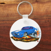 1970-1972 Trans Am Blue Car Sleutelhanger (Voorkant)