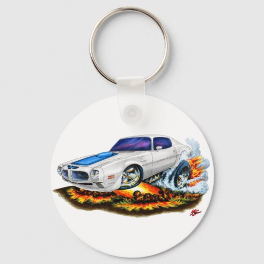 1970-1972 Trans-Am Witte wagen Sleutelhanger (Voorkant)