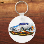 1970-1972 Trans-Am Witte wagen Sleutelhanger (Voorkant)