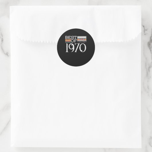 1970  50 th Birthday Jubileum Gift Ronde Sticker (Tas)