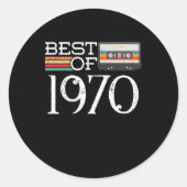 1970  50 th Birthday Jubileum Gift Ronde Sticker (Voorkant)