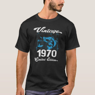 1970 52 jaar oude Gevist vissers Birthda T-shirt