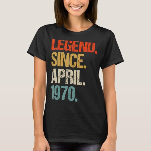 1970 53e verjaardag retro 53 jaar oud 1 t-shirt (Voorkant)