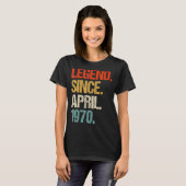 1970 53e verjaardag retro 53 jaar oud 1 t-shirt (Voorkant volledig)