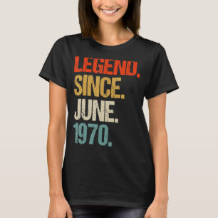  1970 53e verjaardag retro 53 jaar oud t-shirt