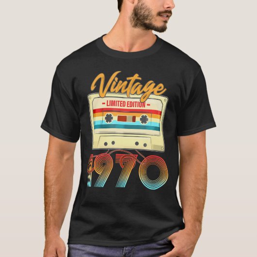 1970 54Th Birthday Cassette Tape For B-Day T-shirt (Voorkant)