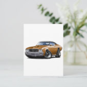 1970-72 Buick GS Brown Black Top Car Briefkaart (Staand voorkant)