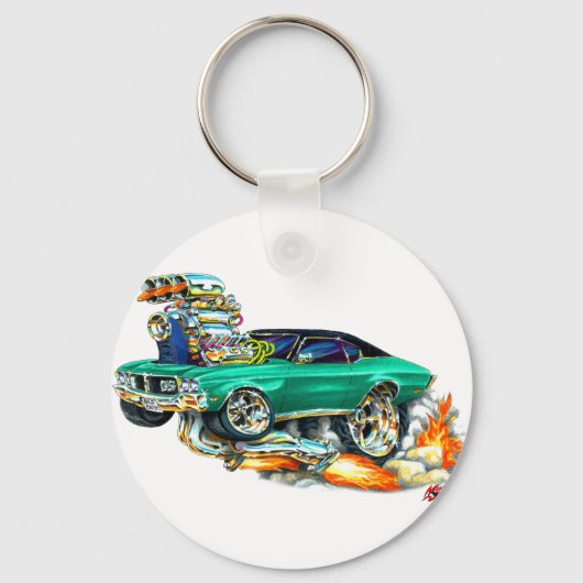 1970-72 Buick GS Green Car Sleutelhanger (Voorkant)