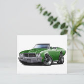 1970-72 Buick GS Green Convertible Briefkaart (Staand voorkant)