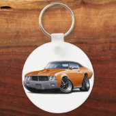 1970-72 Buick GS Oranje zwarte bovenste auto Sleutelhanger (Voorkant)