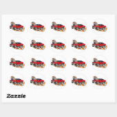 1970-72 Buick GS Red Car Ronde Sticker (Vel)