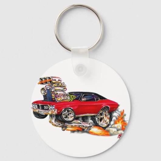 1970-72 Buick GS Red Car Sleutelhanger (Voorkant)