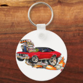 1970-72 Buick GS Red Car Sleutelhanger (Voorkant)