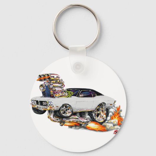 1970-72 Buick GS White Car Sleutelhanger (Voorkant)