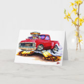 1970-72 C10 Rode Vrachtwagen Chevy Kaart (Gele Bloem)