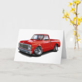 1970-72 C10 Rode Vrachtwagen Chevy Kaart (Gele Bloem)