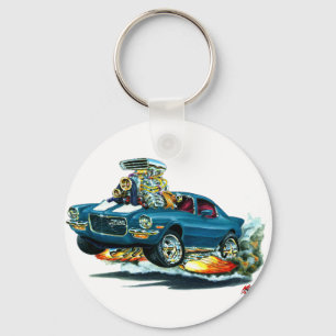 1970-72 Camaro Blue-White Car Sleutelhanger