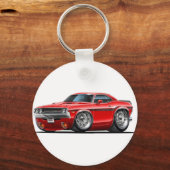1970-72 Challenger Red Car Sleutelhanger (Voorkant)