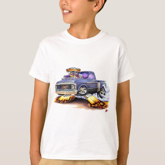1970-72 Chevy C10 Grey Truck T-shirt (Voorkant)