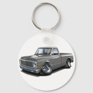 1970-72 Chevy C10 Grey-White Top Truck Sleutelhanger