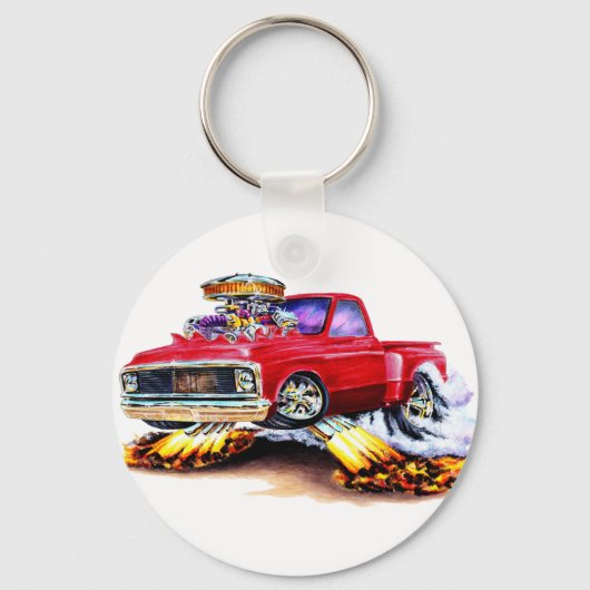 1970-72 Chevy C10 Red Truck Sleutelhanger (Voorkant)