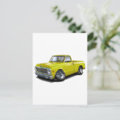 1970-72 Chevy C10 Yellow Truck Briefkaart (Staand voorkant)