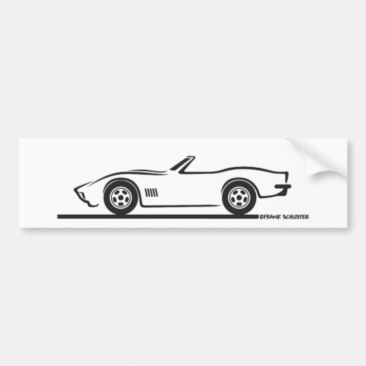 1970-72 Corvette Converteerbaar Bumpersticker (Voorkant)