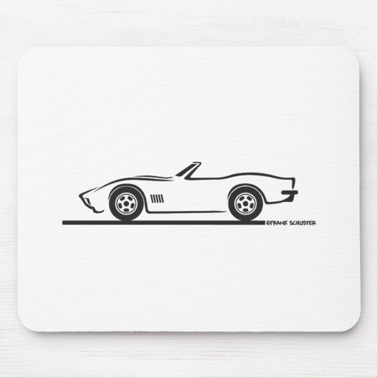 1970-72 Corvette Converteerbaar Muismat (Voorkant)