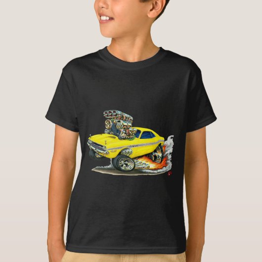 1970-72 Dodge Challenger Yellow Car T-shirt (Voorkant)