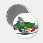 1970-72 Olds Cutlass 442 Green Car Magneet (Voorkant / Achterkant)
