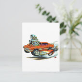 1970-72 Olds Cutlass 442 Oranje auto Briefkaart (Staand voorkant)