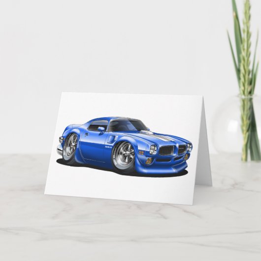 1970/72 trans Am Blauwe Auto Kaart (Voorkant)