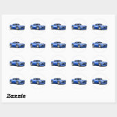 1970/72 Trans Am Blue Car Ronde Sticker (Vel)